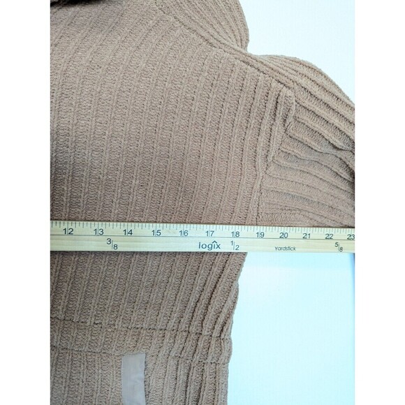 FLX Sweater Womens Extra‎ Small Tan Mature Cardigan Neutral Ribbed Casual Soft - Picture 11 of 12